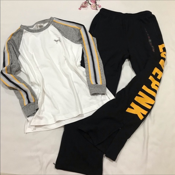 PINK Victoria's Secret Tops - VS PINK bling long sleeves tee size M